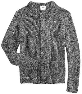 New Mens WESC Gray Melange Button Front Arne Lambswool Blend Sweater Cardigan M - Picture 1 of 1