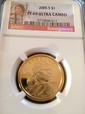 2005-S SAC$1  (Proof) Sacagawea  Dollar PF69 Ultra Cameo - Image 1 of 4