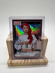 2023 CUBIERTA SUPERIOR MARVEL PLATINO NEGRO VIUDA #166/199 PRISMA ROJO ARCO IRIS #176 - Imagen 1 de 5