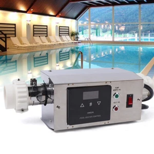 Schwimmbadheizung 3000W Elektrisch Poolheizung Thermostat Wärmetauscher SPA Bath - Bild 1 von 12
