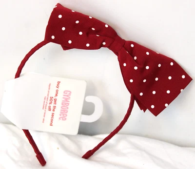 Diadema Gymboree Cherry Pie 2006 moño lunares accesorio para el cabello centrado Foto 1 de 2