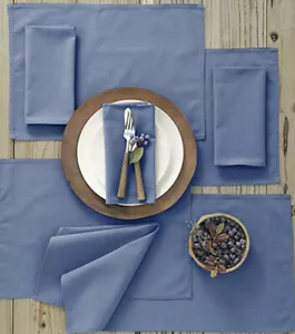 🛖 MARTEX PLACEMAT SET 8 piece medium blue 🆕 a shown👌 - Picture 1 of 2