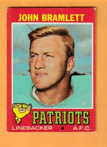 John Bramlett New England Patriots 1971 Topps #223 Memphis State Tigers - Imagen 1 de 2
