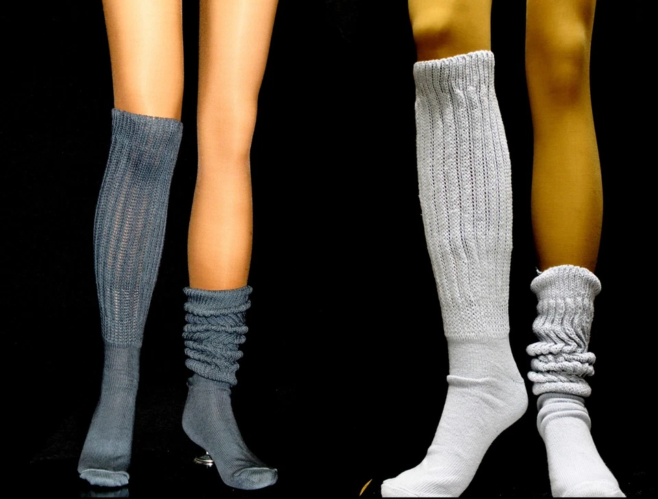 2 = 1 Carbón 1 Lt Gris Slouch Calcetines Largos Sexy Cálidos Cómodos Scrunchie Fútbol 7-10 Foto 1 de 3