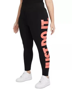 Nike Sportswear Essential High-Waisted Leggings Women's Small Just Do it - Picture 1 of 3