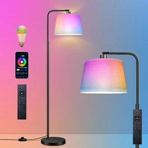 Floor Lamp, Standing Floor Lamp for Living Room with RGB LED Bulb, Smart APP & R - Picture 1 of 8