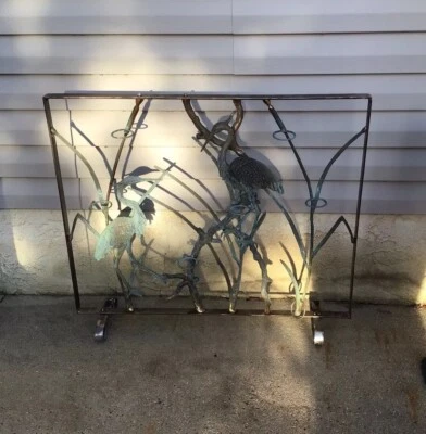 ANTIGUA Escultura de Jardín Arquitectónico GARCETAS DE COSTA COLA DE GATO Bronce y Hierro Fundido Foto 1 de 4