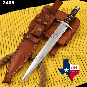 17" ARKANSAS TOOTHPICK Custom Handmade D2-Tool Steel DAGGER KNIFE W/Sheath 2405 - Picture 1 of 6