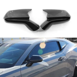 2016 2017 2018-2022 For Chevy Camaro Gloss Black Door Wing Mirror Bezel Cover - Picture 1 of 9