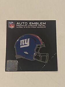 NFL New York Giants Helmet Metal Chrome Auto Emblem Raised Decal Adhesive Back