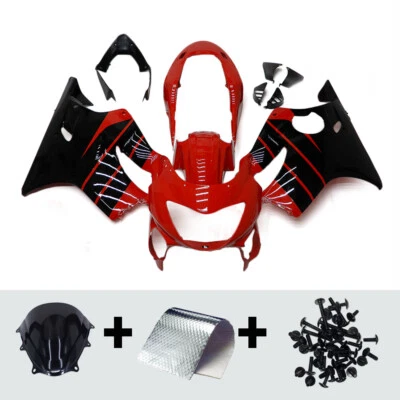Kit de carenados rojo negro para Honda CBR600F4 1999 2000 carrocería de plástico de inyección Foto 1 de 4