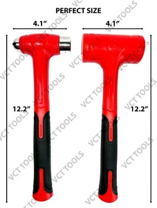 2Pc Dead Blow Hammer Set, 16oz Ball Pein Hammer, 27oz Dead Blow Hammer