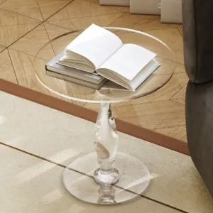 Crystal-Clear Acrylic Coffee Table Sofa Side Table Small Bedside Table Bedroom - Picture 1 of 16