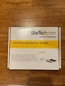 NEW Startech.com 1 Port PCI Express Parallel Adapter Card PEX1P | PEX1PLP - Picture 1 of 3