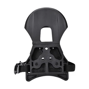 Adaptador de plataforma de pedal sin clip Exustar + clips para dedos y correas negro - sin tacos - Imagen 1 de 2