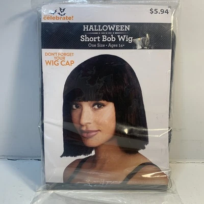 NUEVO Disfraz Cultura Rugiente Años 20 Gatsby Flapper Bob Peluca Negra Disfraz Halloween Foto 1 de 4