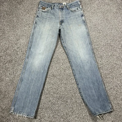 Cinch Jeans Mens 35x34 Slim Straight Bronze Label Mid Rise Light Wash Denim - Image 1 of 4