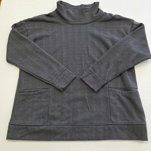 Columbia Womens Lodge Funnel Pullover Sweatshirt Gray Lined Cowl Neck Sz XXL - Picture 1 of 8