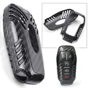 Carbon Fiber Car Remote Key Fob Holder Case Cover Shell for Ford Mustang 2015 16 - Picture 1 of 9