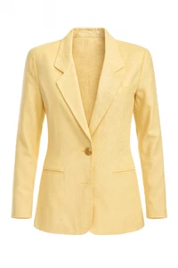 Talbots Petites Blazer Jacket  Wool Yellow Made in USA Woman's Sz 6P - Picture 1 of 9