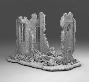WW2 Decor - Ruined Building 11 - Picture 1 of 3