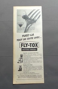 PUB PUBLICITE ANCIENNE ADVERT CLIPPING 020617 / INSECTICIDES SYNERGISES FLY-TOX - Picture 1 of 1