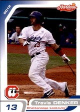 2012 Chattanooga Lookouts Grandstand #7 Travis Denker Brea California CA Card