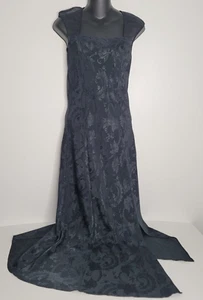 Victorias Secret Womens S Black Gold Label Long Maxi Slip Dress Gown Lingerie - Picture 1 of 7