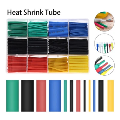 530pcs/box Heat Shrink Tubing Electronic Polyolefin Wire Cable Sleeve Kit - Image 1 of 4