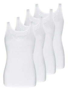 Sassa 4 szt. Sparpack Koszula pod pachami FINE RIB 35306 rozm. 38-52 w kolorze białym - Zdjęcie 1 z 4