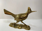 vintage large brass road runner bird running pose figurine decor