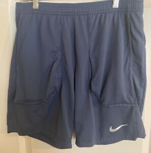 Nike Men’s Court Breathe Tennis Shorts External Tennis Ball Pockets Blue Sz M