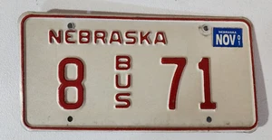 Autobús de Nebraska 2001 matrícula # 8-71. Envío gratis - Imagen 1 de 3