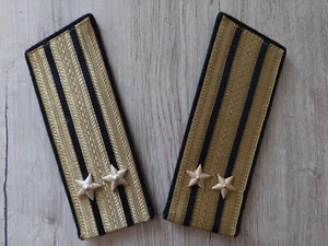 Soviet military Epaulets Navy Captain 2rd rank. USSR Original - Picture 1 of 20