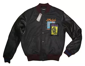 DIESEL R-HARRYZ JACKET SIZE M LEATHER SLEEVES 100% AUTHENTIC - Picture 1 of 5