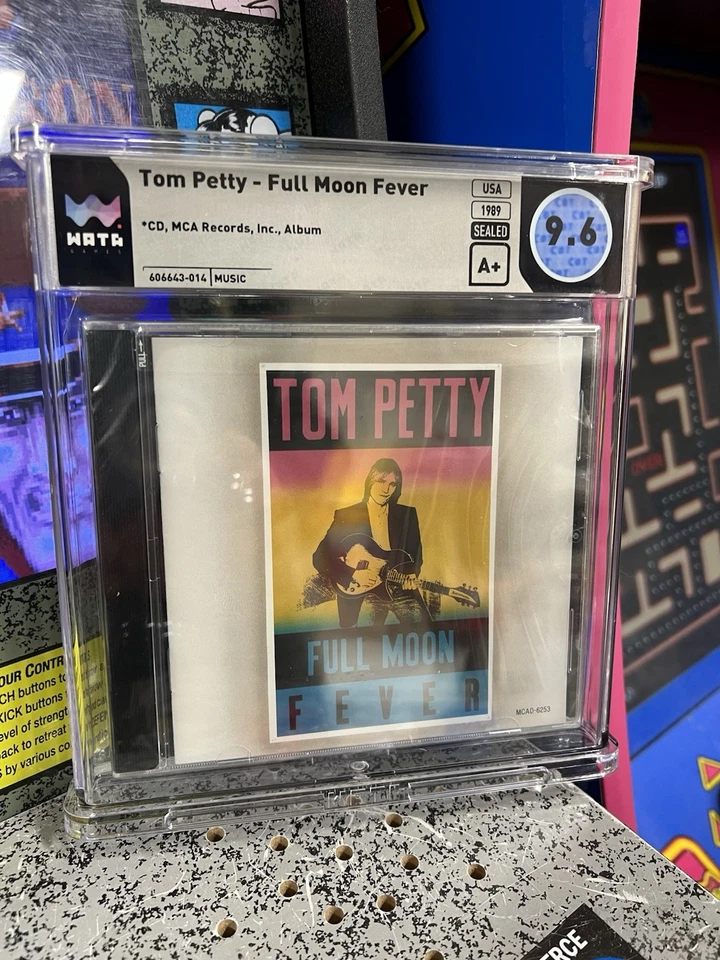 1989 MCA Records Tom Petty Full Moon Fever 1st Print CD WATA 9.6 A+ Sealed PSA Foto 1 de 4