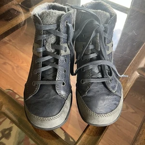 Women’s Earth Origins Rapid Ricky Boot 6.5 Navy Blue Vegan Fleece Indie Grunge - Picture 1 of 10