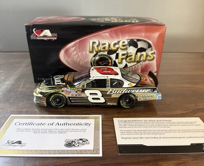 Dale Earnhardt Jr #8 Budweiser 57’ Chevy 50th Anny Gold Chrome 2007 1/24 Diecast Foto 1 de 4