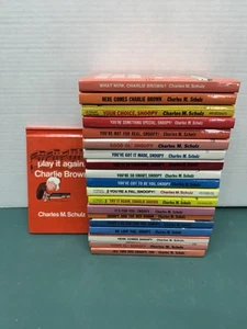 Large Lot 20 Vintage Charlie Brown Peanuts + Snoopy Hardback - Picture 1 of 2