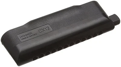 Official Hohner Cx-12 Black B Flat Chromatic Harmonica 7545/48 - Image 1 of 2