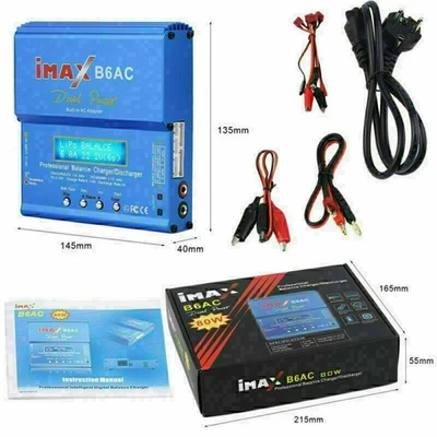 80Watt IMax B6 AC Netzteil Ladegerät Batterie Balance Charger LiPo Dual Power - Bild 1 von 4