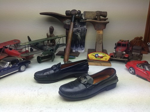 TOD’S MOCASSINI DA GUIDA VINTAGE INVECCHIATI TOD'S IN PELLE NERA 37 5