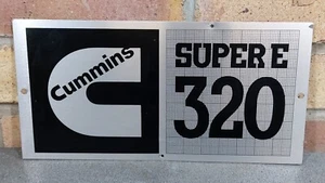 Vintage Cummins Super E 320 Commercial Vehicle Engine Plaque ~ Lorry Sign - Picture 1 of 5