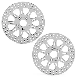 2PCS Polished 11.5" Front Rear Brake Rotors for Harley Softail FLSTC FLSTN 87-99 - Picture 1 of 10