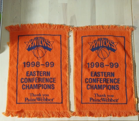 New York Knicks 1998-99 Eastern Conference Champions Mini Towels (2) Hand Cloth Cover