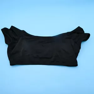 Victorias Secret Large Black Cropped Off The Shoulder Pullover Swim Bikini Top - Picture 1 of 8