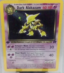 Vtg 1st Edition Dark Alakazam - HOLO 1/82 Team Rocket Pokémon  - Picture 1 of 10