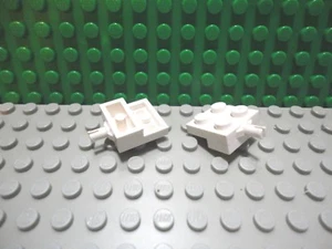 Lego 2 White 2x2 plate axle with 1 pin vehicle car truck - Picture 1 of 1