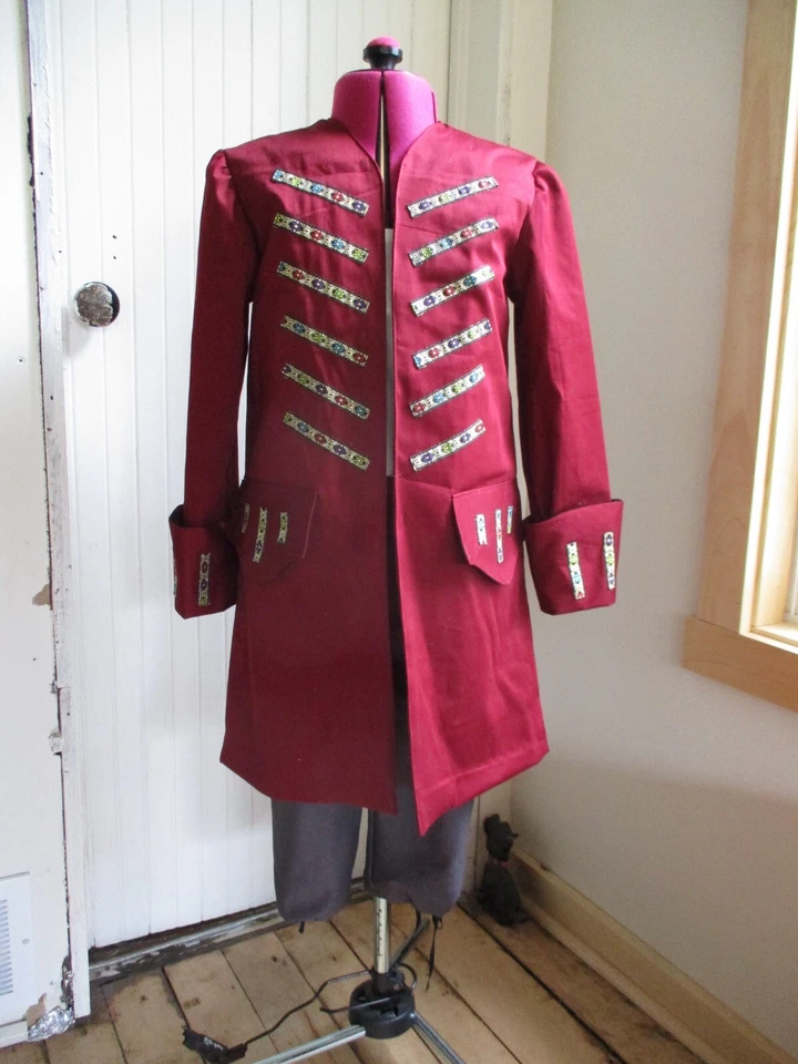 Conjunto de 2 piezas de disfraz chaqueta y calzoncillos para niños talla 10-1700/colonial/pirata solamente Foto 1 de 4