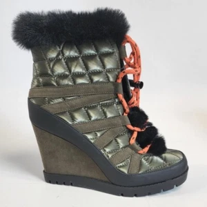 Jessica Simpson Brixel Wedge Fashion Bootie 6M Olive Green - Picture 1 of 6